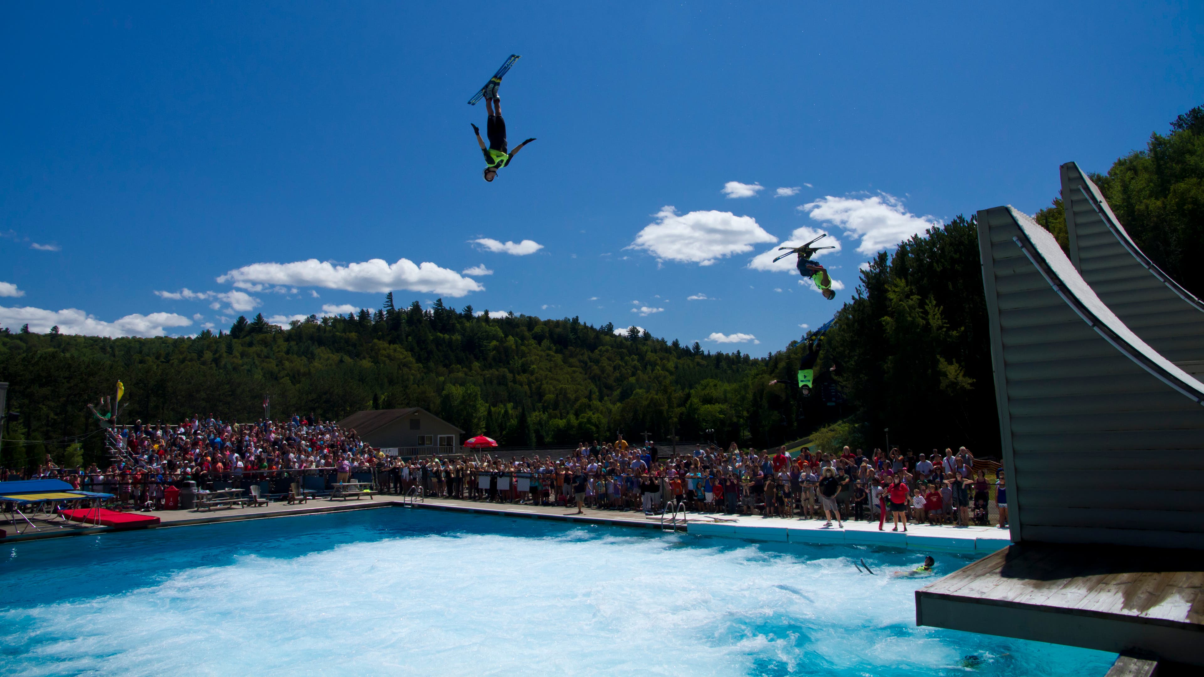 WhitefaceSummerJumping Summer Ski Jumps at Whiteface, NY