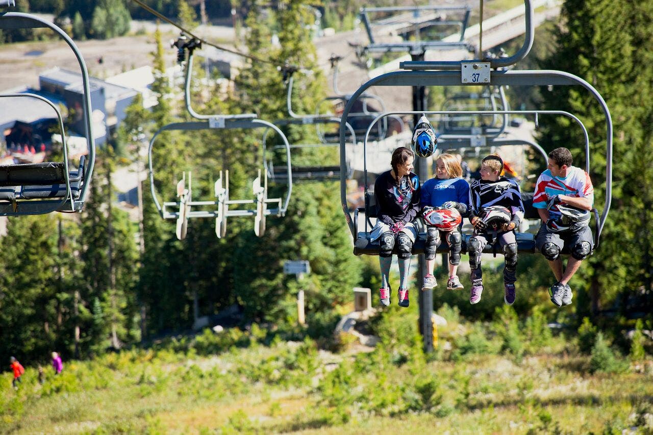 Family Chairlift Ride and Mountain Biking at Winter Park