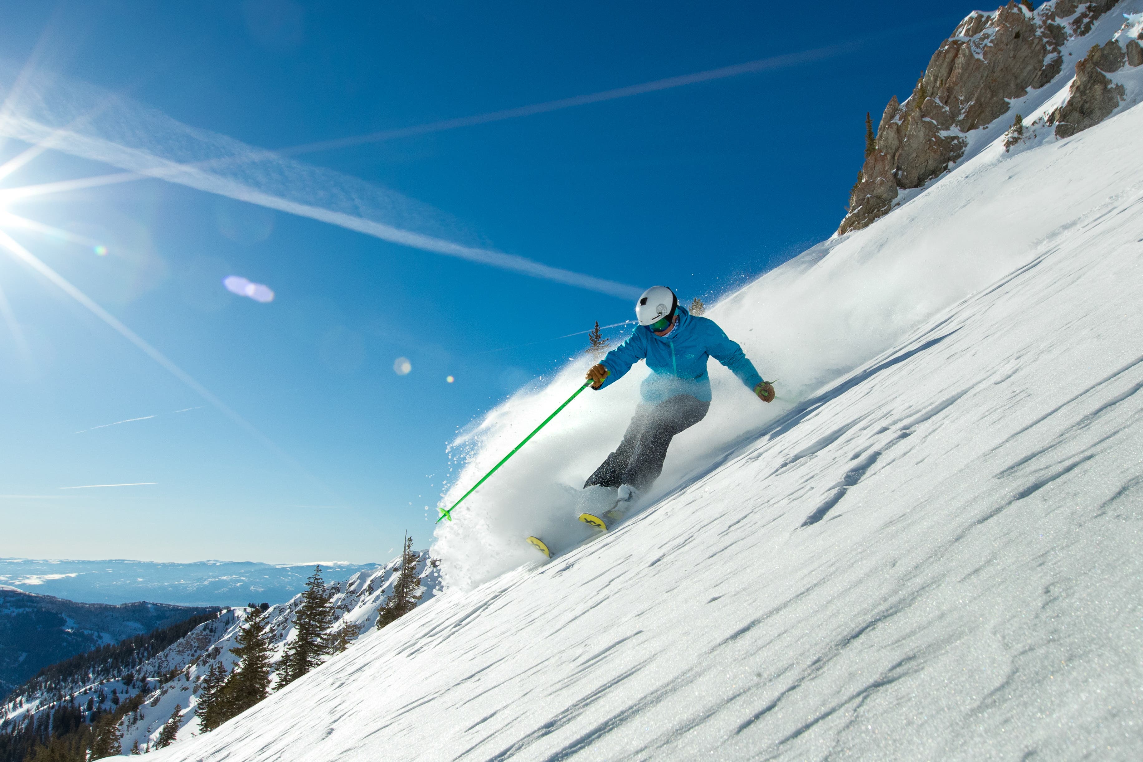 "Late-Season Skiing at Snowbird"