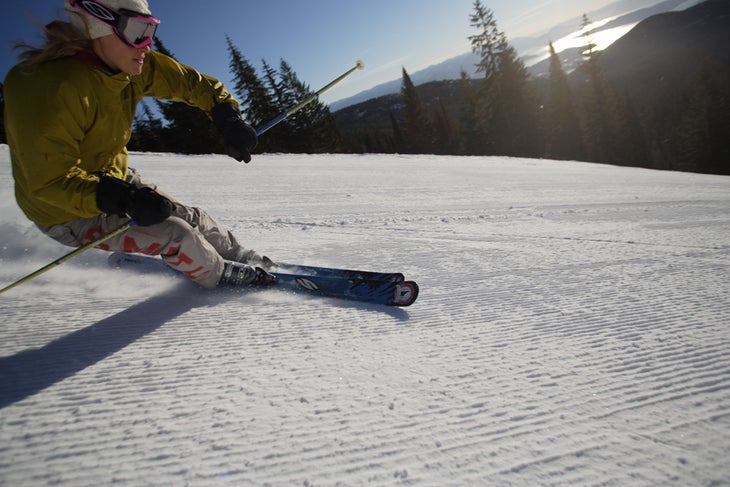 9. Don't look down at your tips Beginner ski tip: Don't look down at your tips