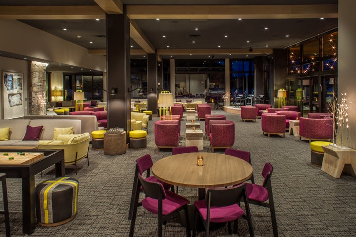 Lobby__Lounge_Eve The Lounge at Limelight Hotel Ketchum