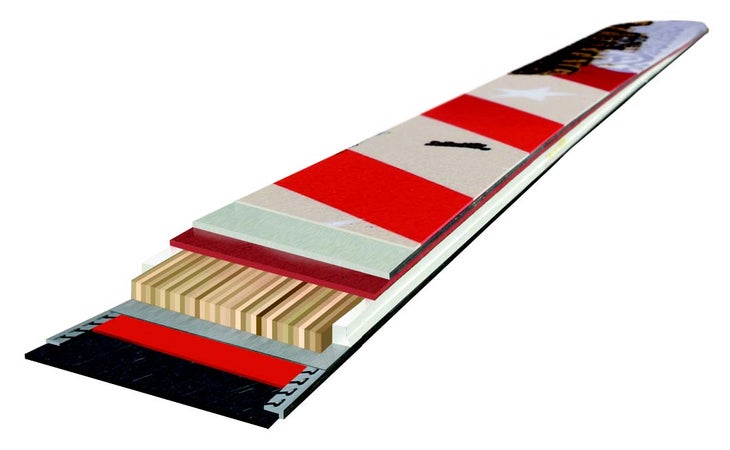 Construction: laminate or sandwich Ski Construction