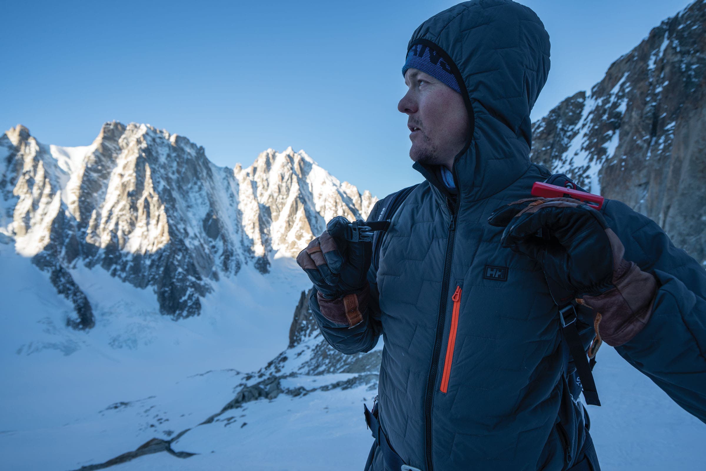 Hargin overlooking the Argentiére Glacier Summit.