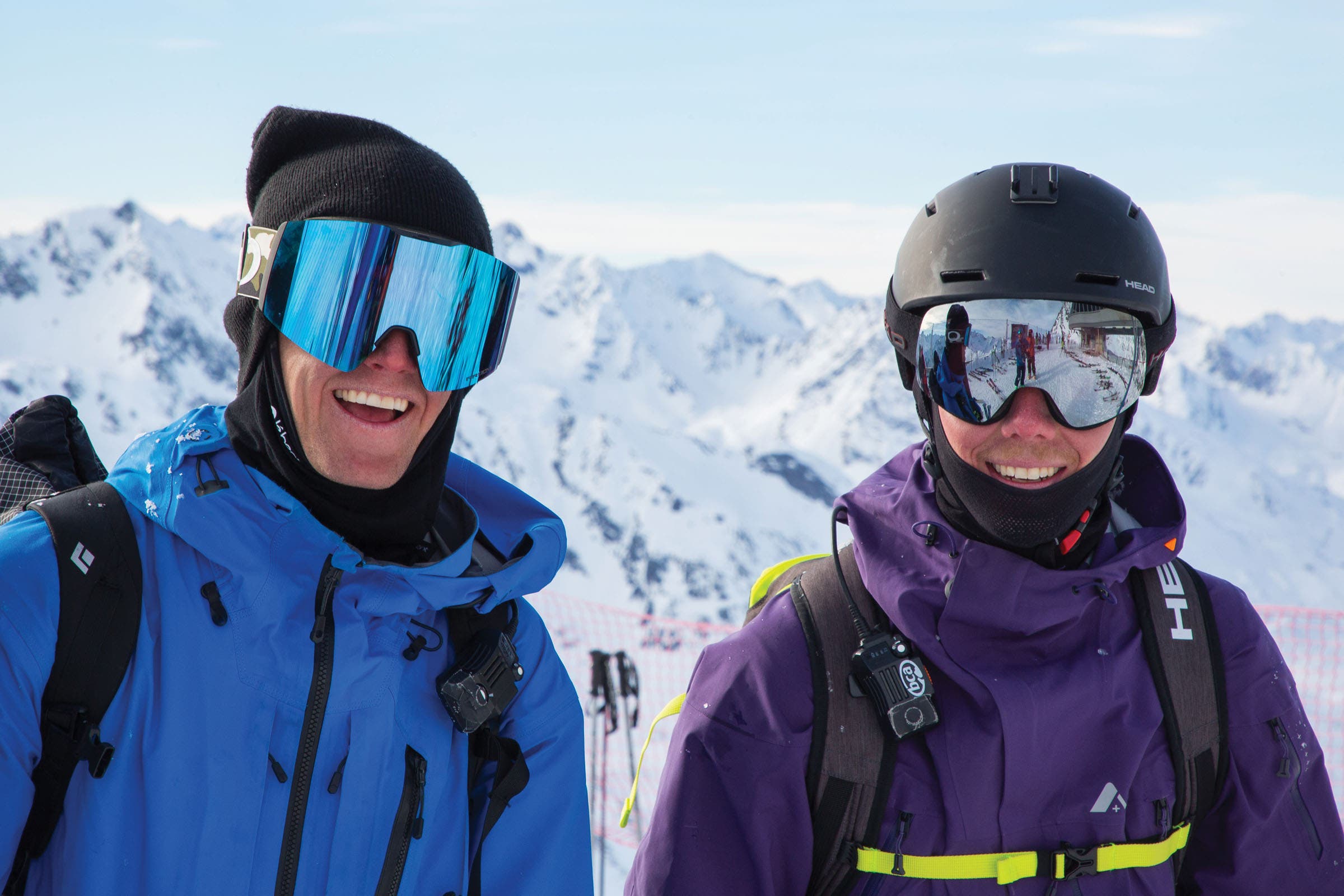 SNW70-AUS-0142 Baker Boyd and Ian Morrison at the top of Obergurgl- Hochgurgl ski area.