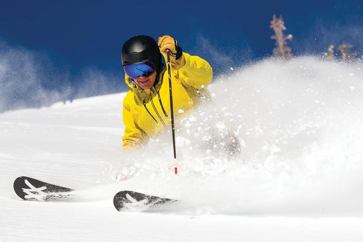 SKI0120-PRO-02-bySamWatson Dr. Ken Libre, enjoying pow turns between patients at Alta Clinic