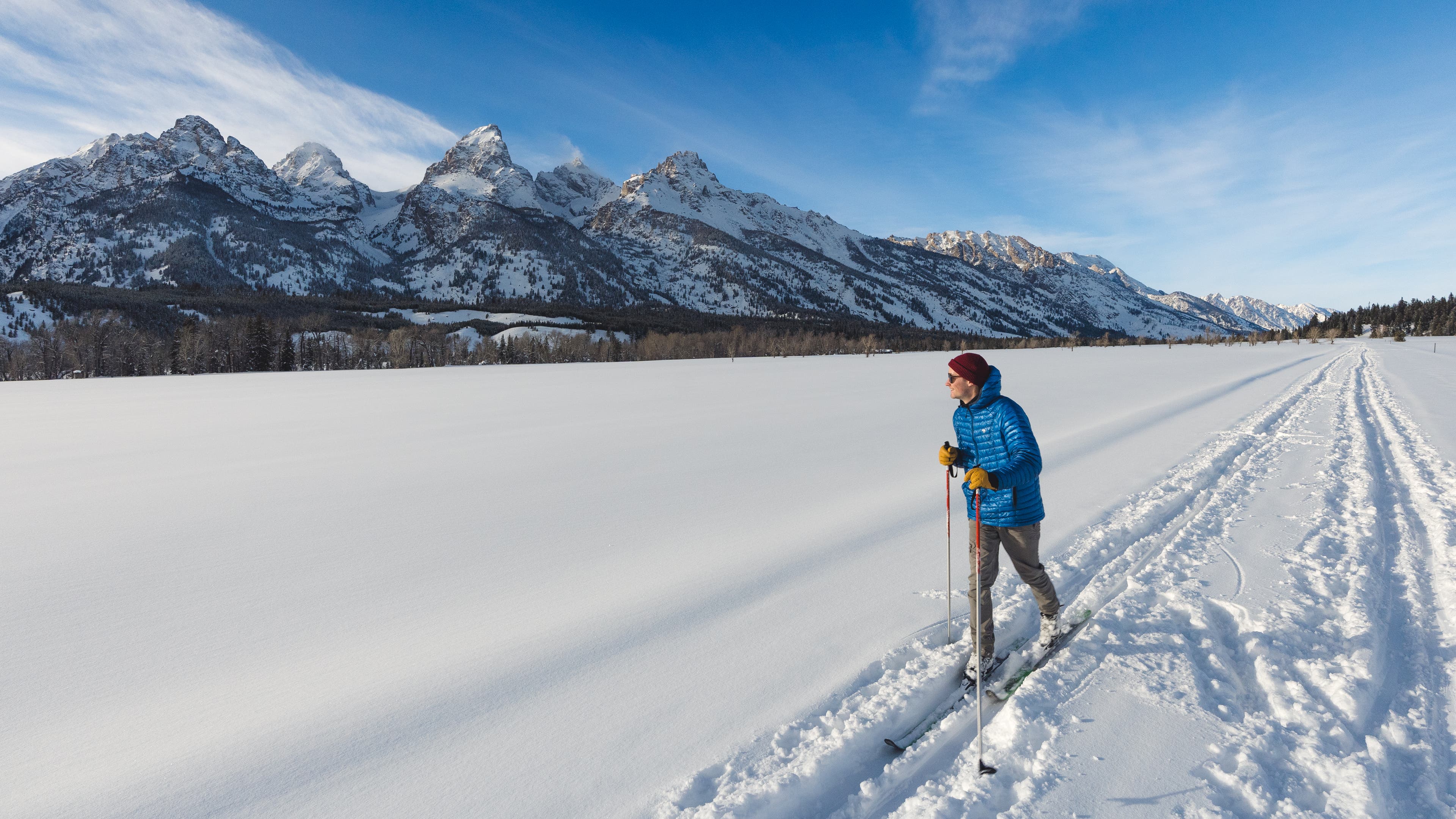 Nordic skiing near the Tetons