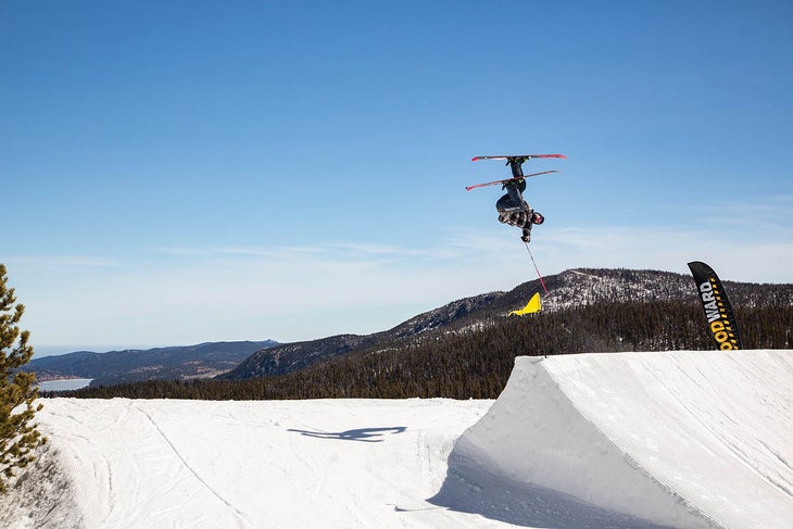 Freestyle coach Linhart shows how it's done in one of Eldora's three Woodward terrain parks. Linhart, originally from the Czech Republic, has been…