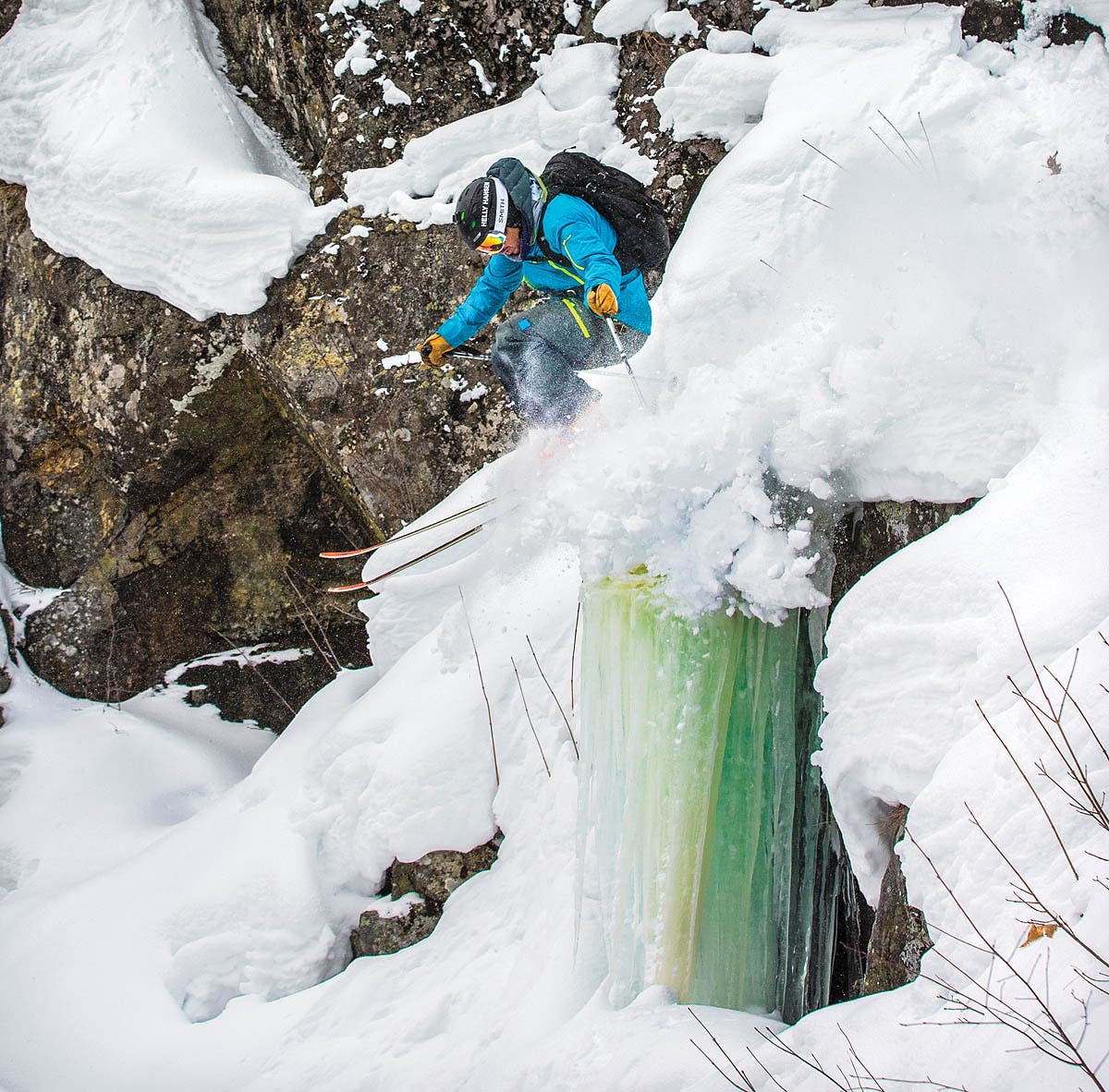 Marcus Caston skis at Mt. Bohemia