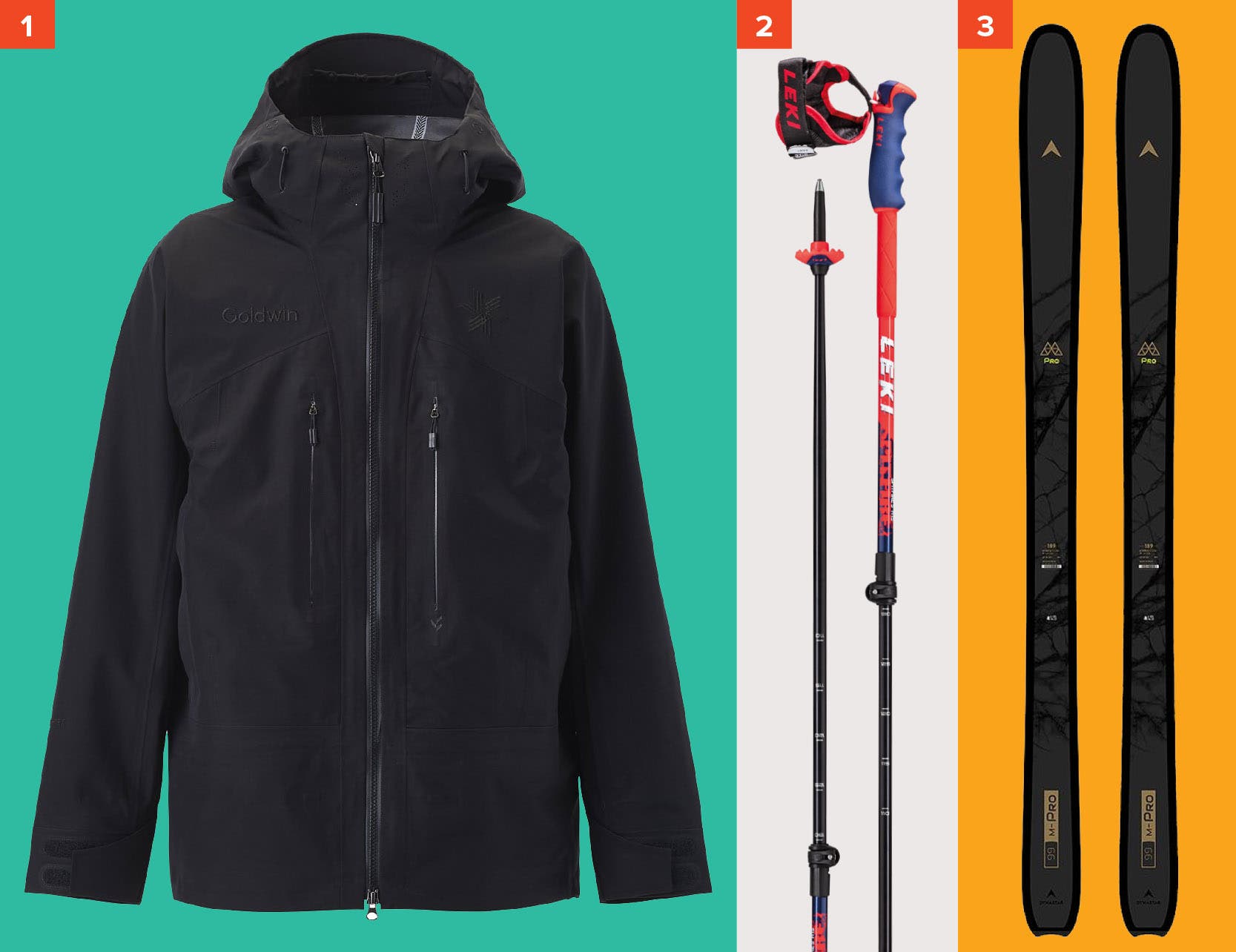 12-ski-fathers-day-2020-ski1 Goldwin Arris Jacket, Leki Spitfire Vario Poles, and Dynastar M Pro 99 Skis