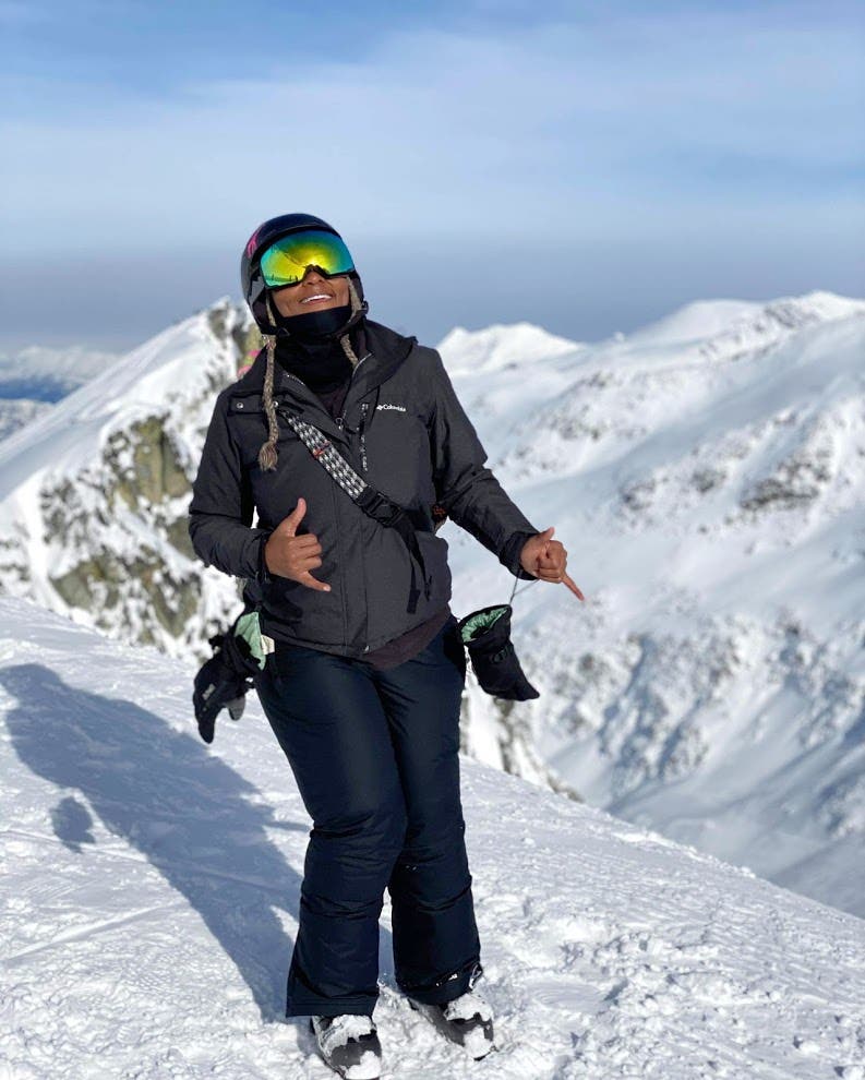 Annette Diggs_Ski Instructor Annette Diggs having a good time