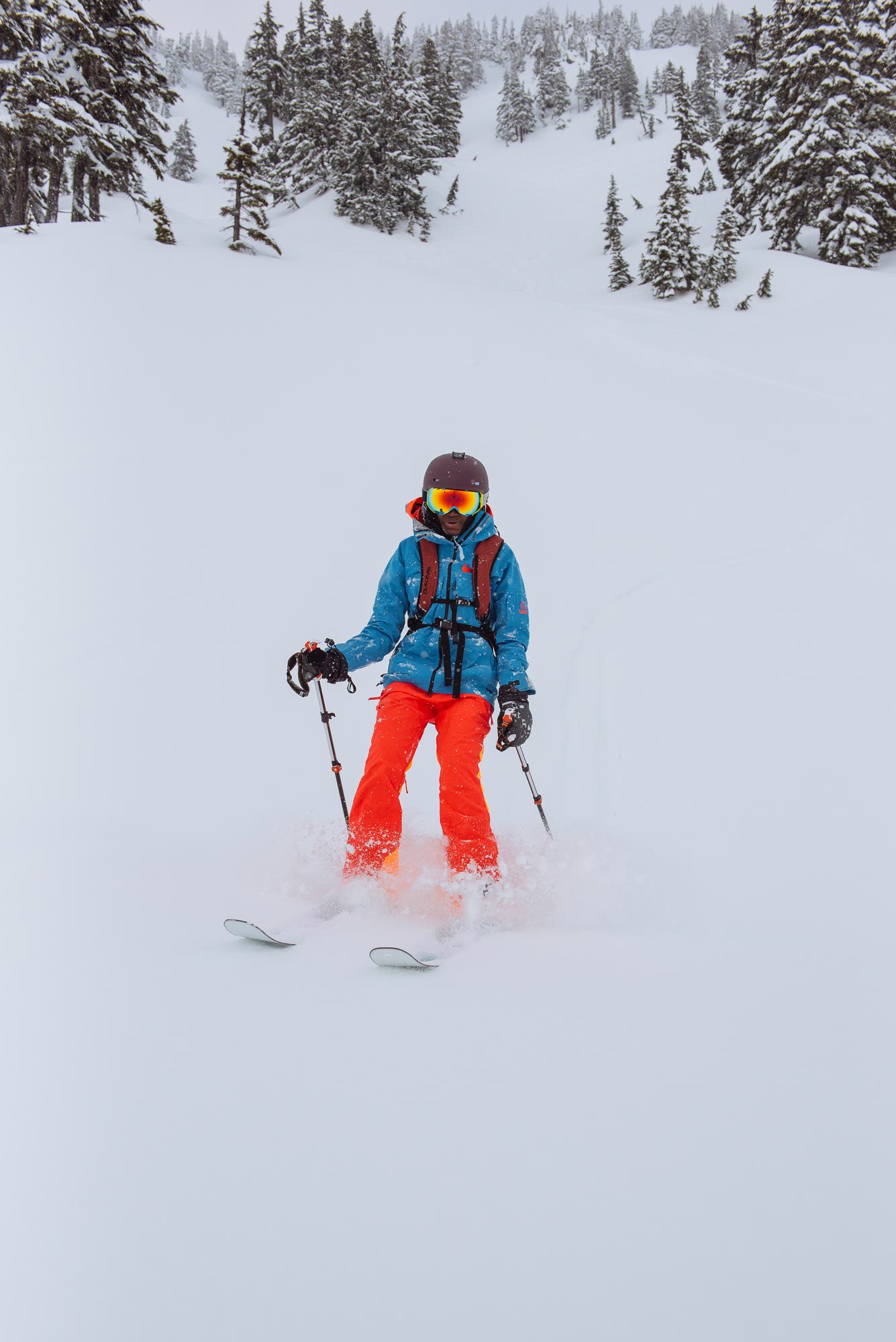 Judith Kasiama rips on a powder day.