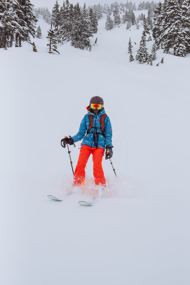 DSC_2339 Judith Kasiama rips on a powder day.