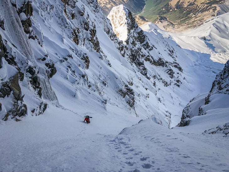 Leven_28May2018_4165 Mary McIntyre climbs the sub-peak of Georgia's highest mountain, Shkhara in Brody Leven's passion project film, Lost, where Leven struggles to find…
