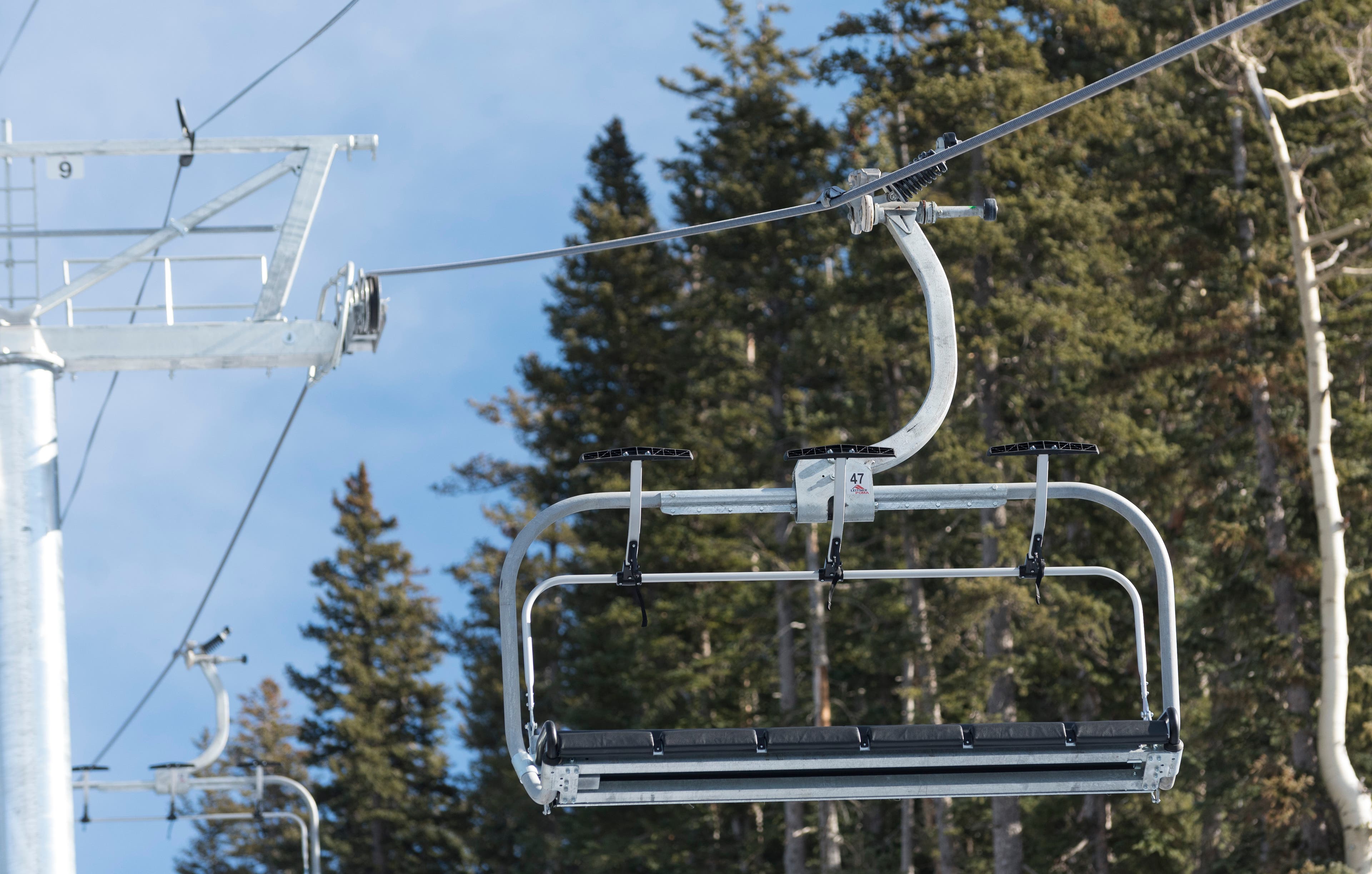 High speed six person chairlift at Arizona Snowbowl