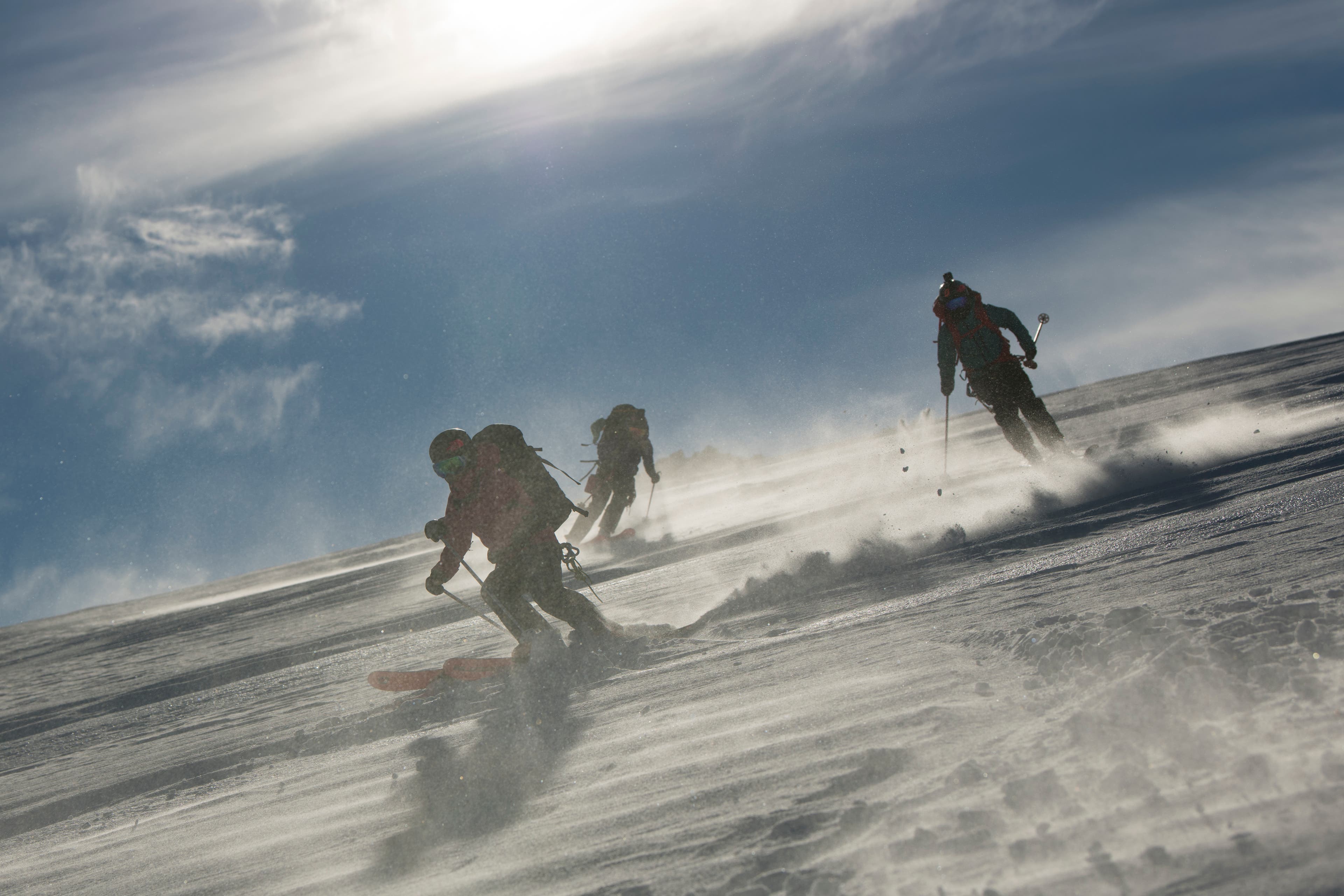 Kuzma, Smooth, and Kuroda enjoying a hard descent.