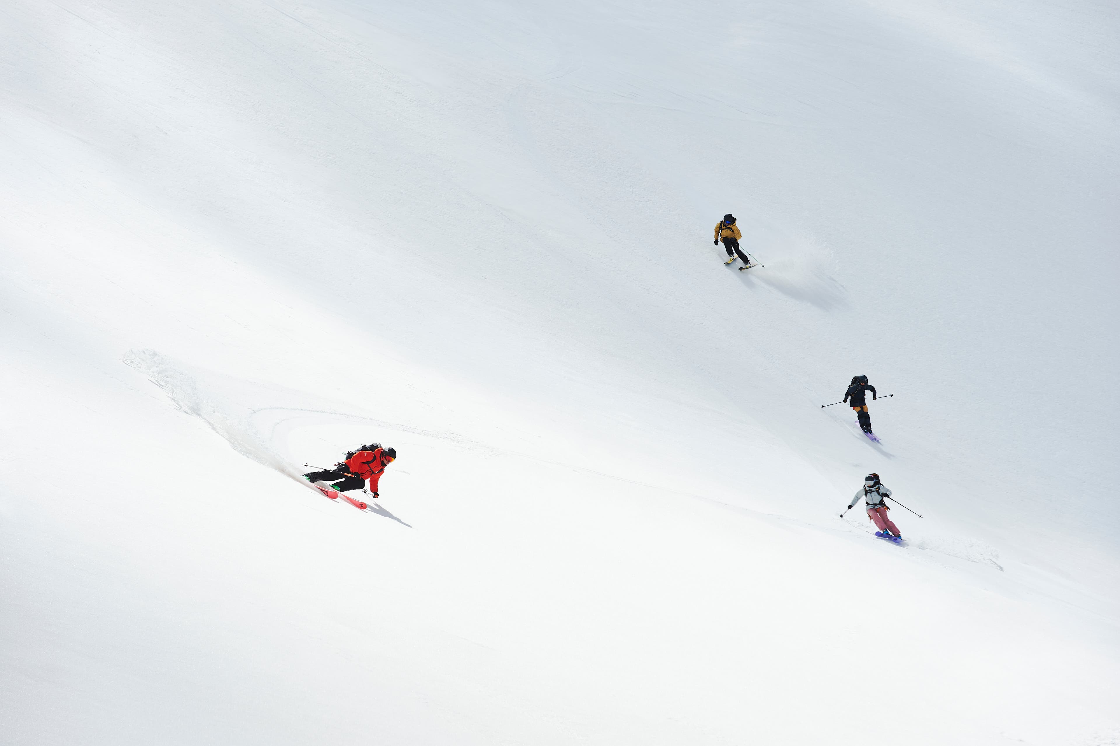 Zermatt to Verbier: Sam Anthamatten, Elisabeth Gerritzen, Yann Rausis, and Anna Smoothy skiing