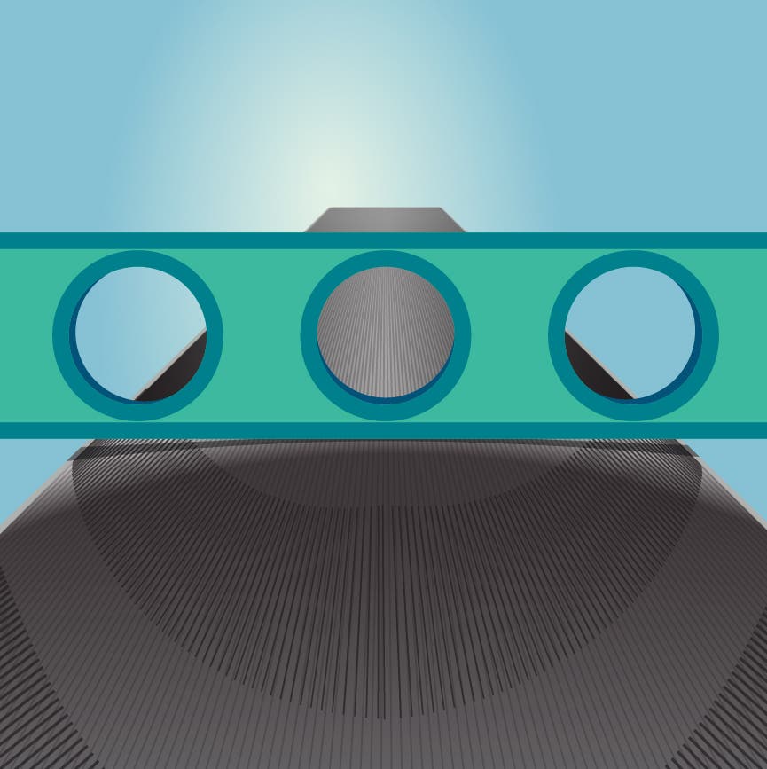 Illustration of a convex ski base