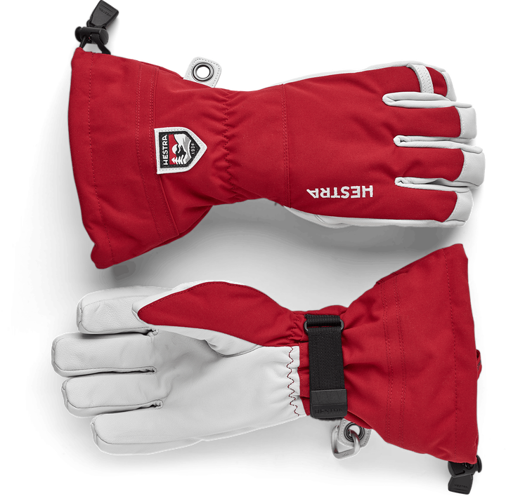 Hestra Army Leather Heli Ski Glove, Red