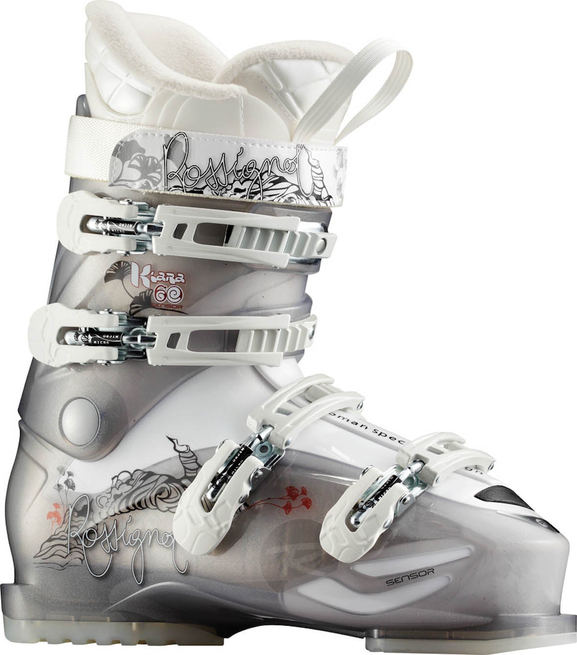 ロシニョール　ROSSIGNOL KIARA SENSOR 50 (WHITE) 美品】ROSSIGNOL スキーブーツ KIARA SENSOR 50 - メルカリ