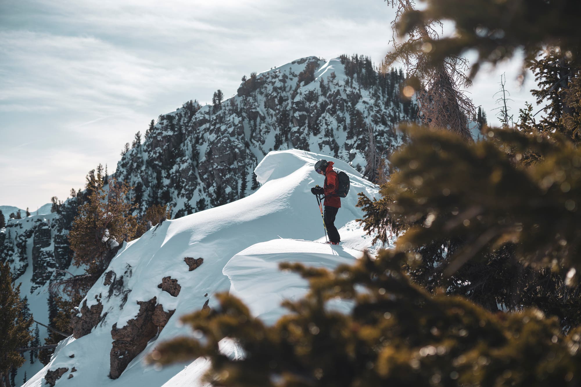 Marcus Caston stands on snow.