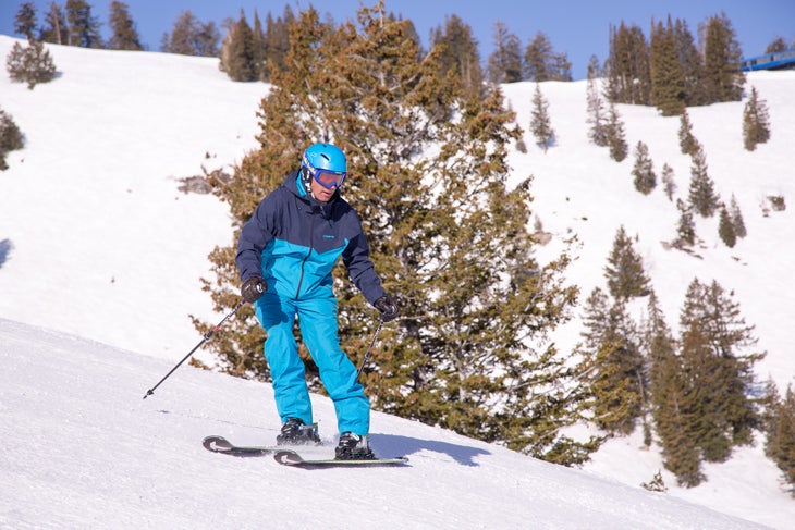 Michael Rogan practices sideslip drill