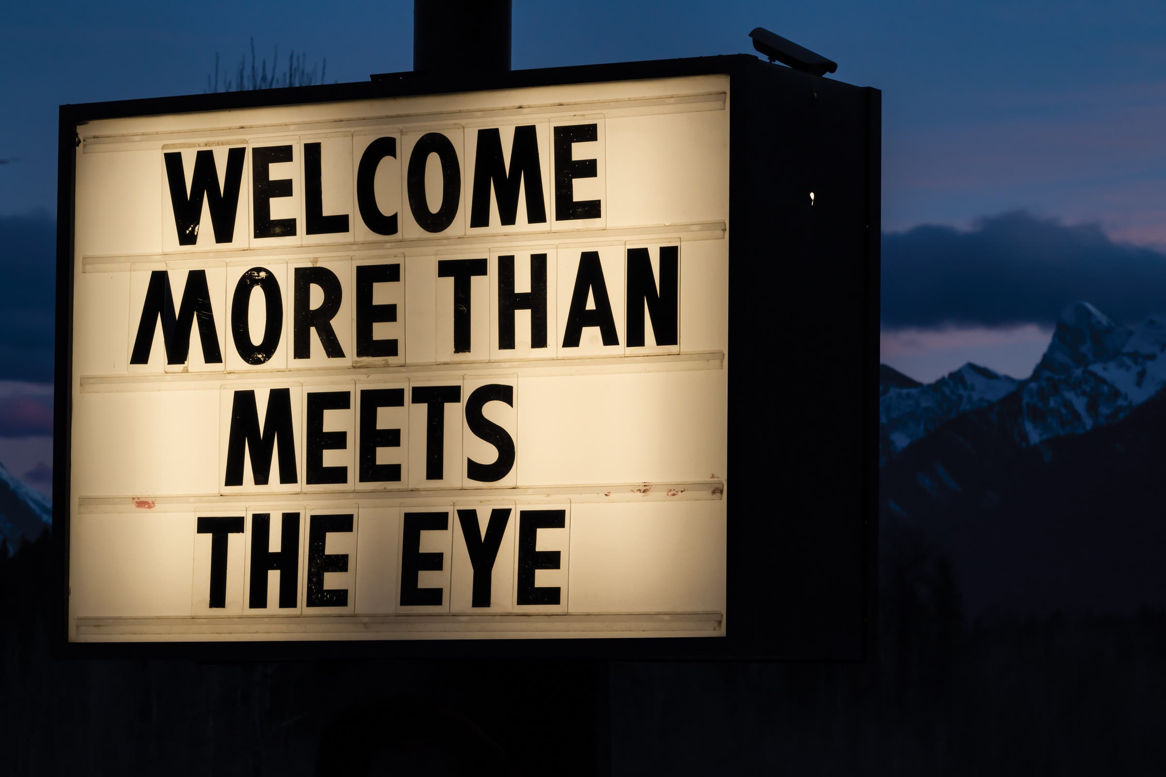 Welcome sign in downtown Fernie