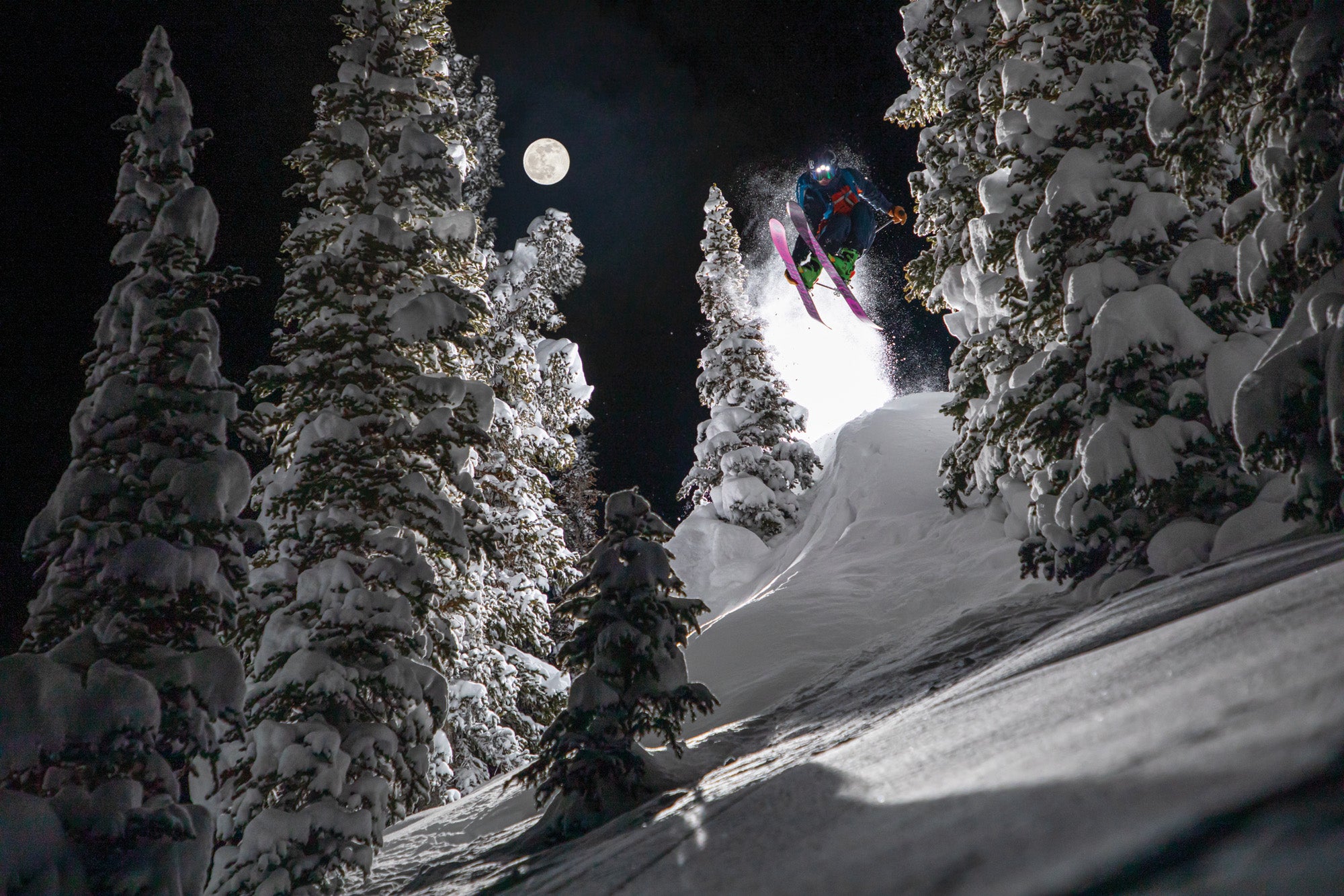 Full Moon Backcountry Skiing