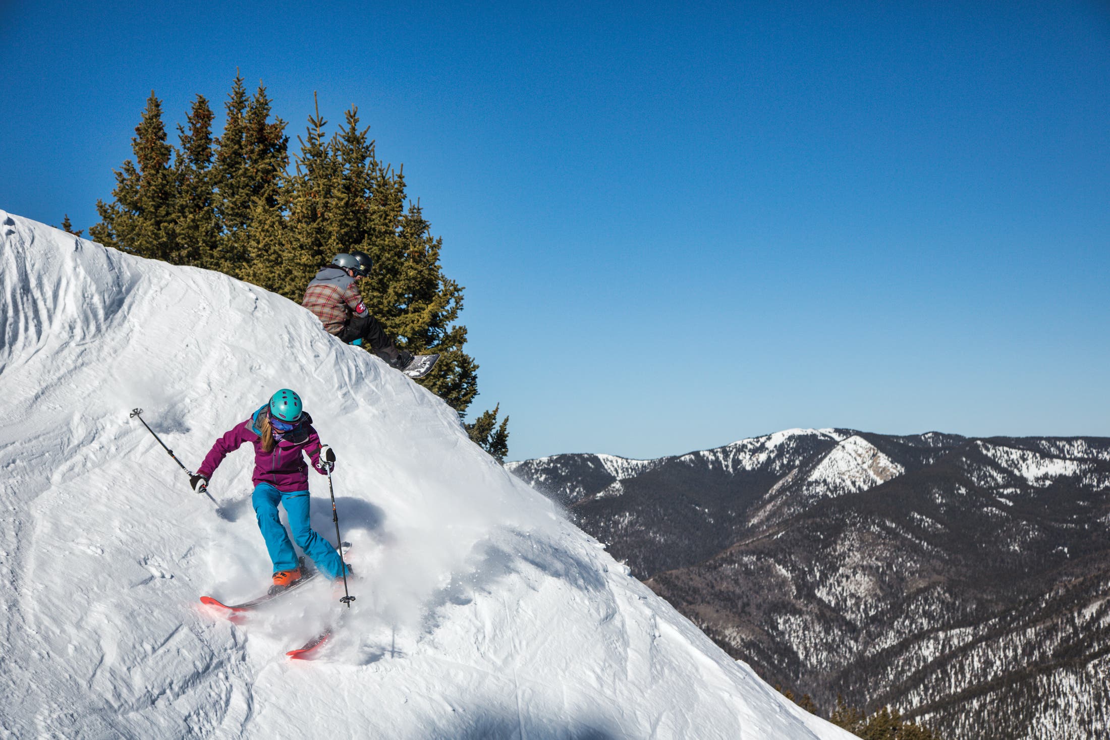 Skier on West Basin at Taos, N.M.