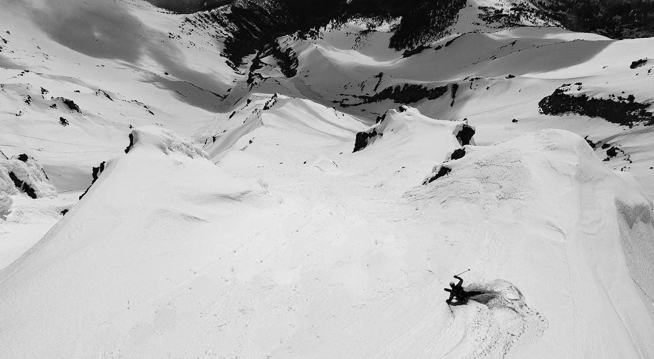 Mallory Duncan Skiing the West Rib