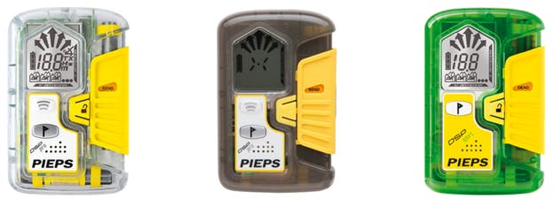 Pieps DSP Ice, DSP Pro, and DSP Sport avalanche transceivers