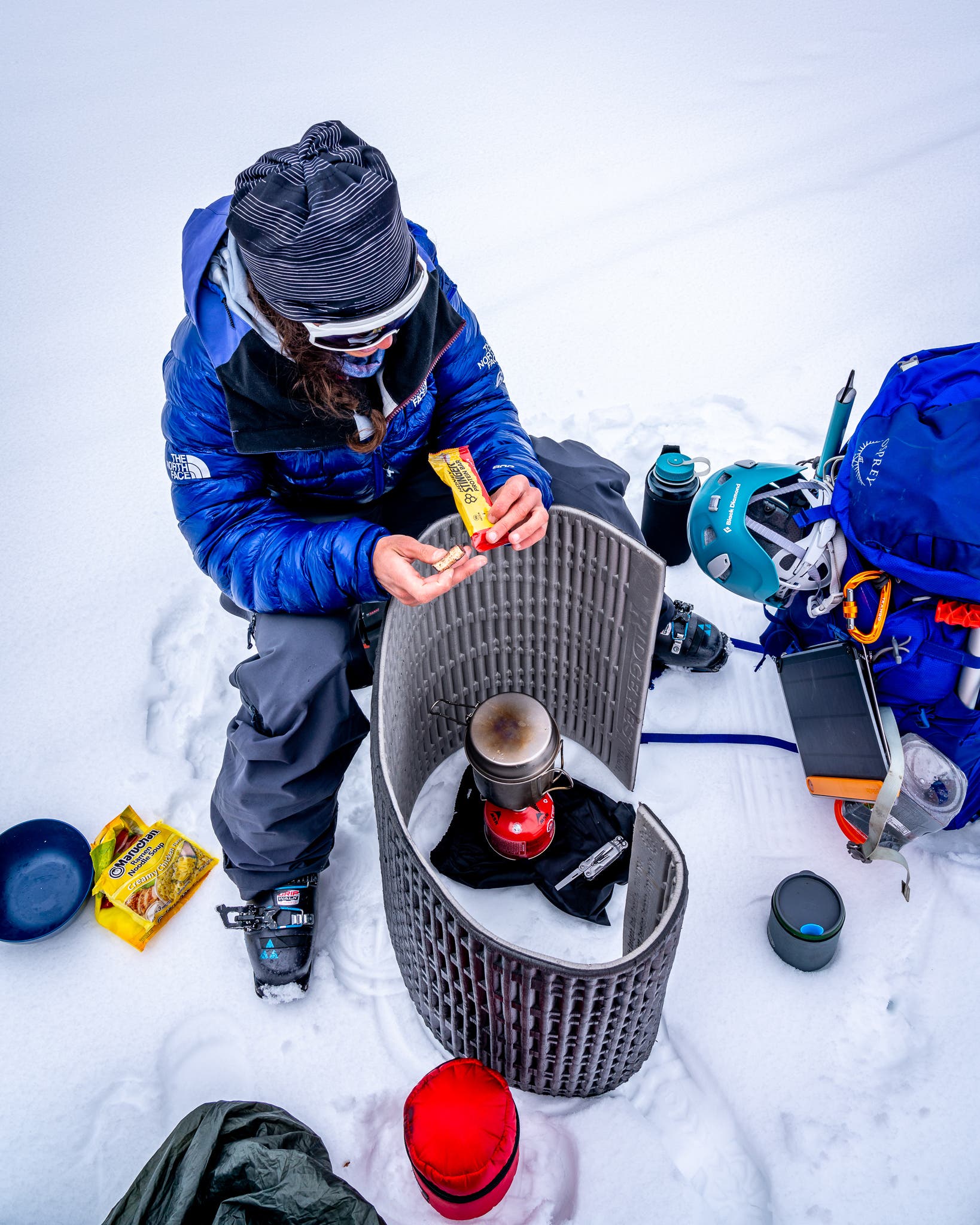Sophia Schwartz making ramen.