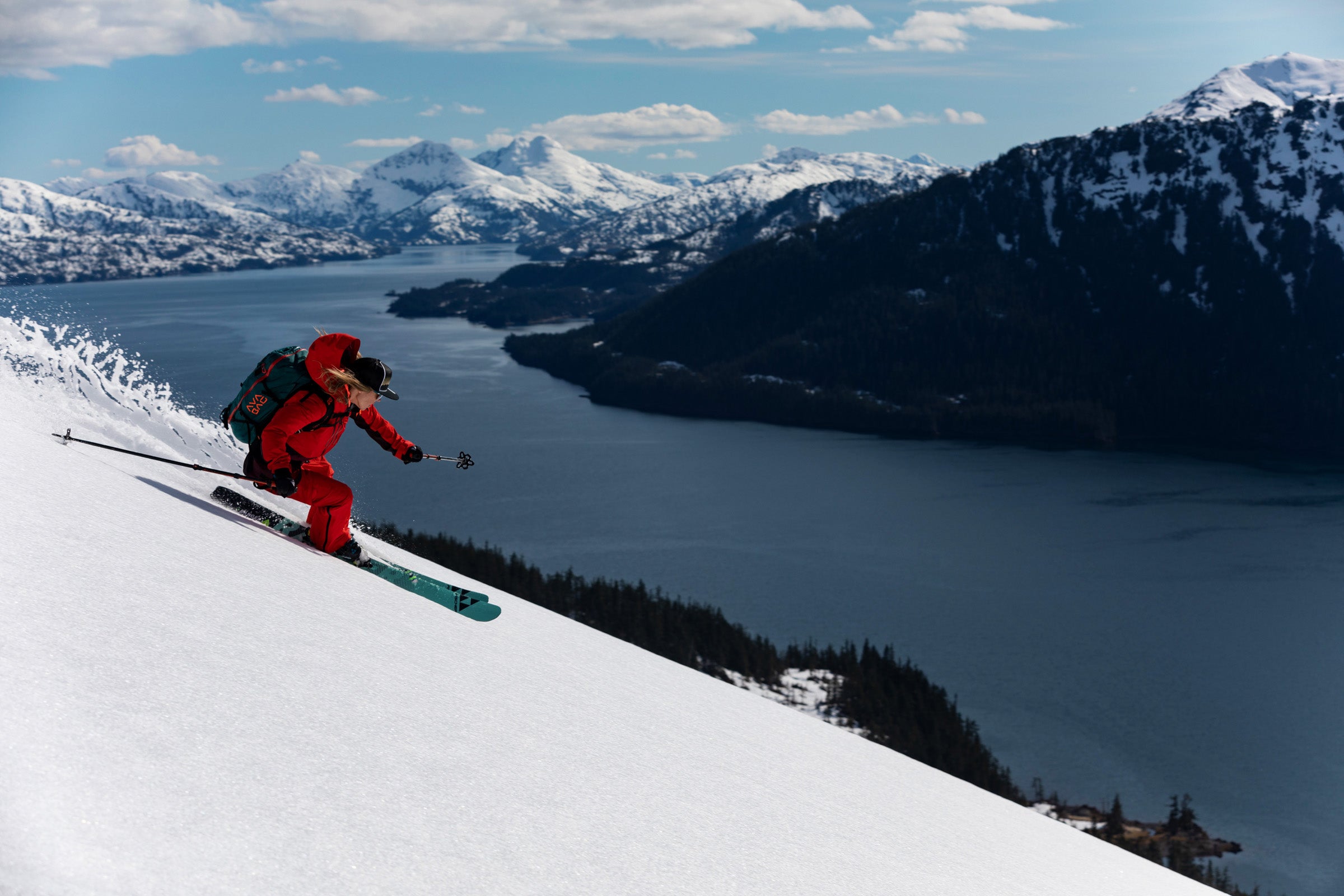Lynsey Dyer skiing in Prince William Sound