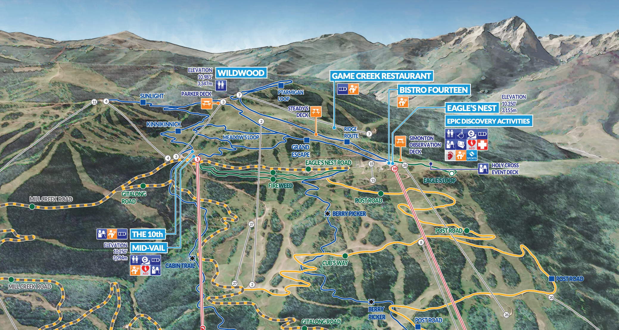 Vail hiking map