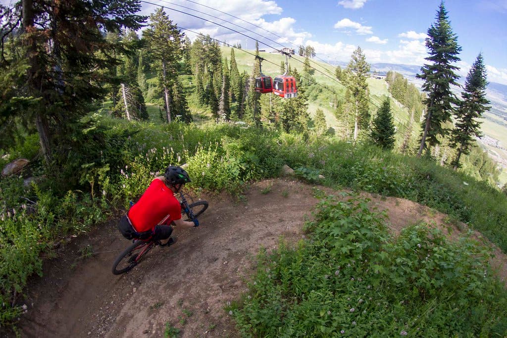 Berms and gondolas biking at JHMR