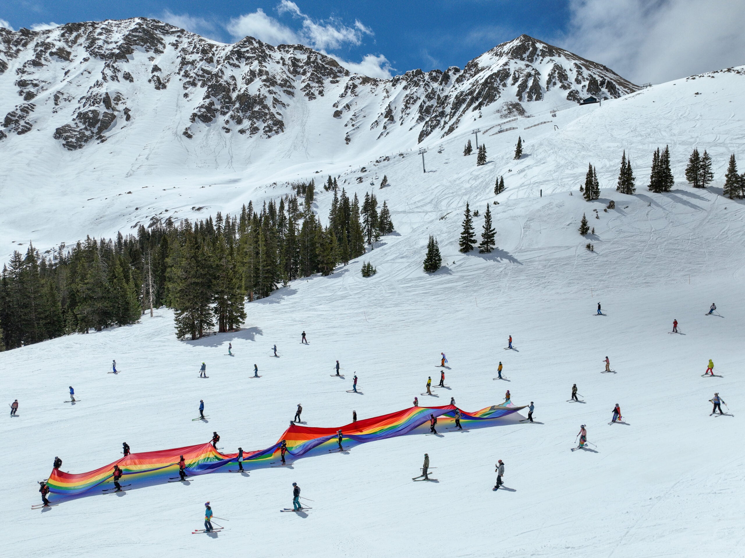 Pride flag at A Basin