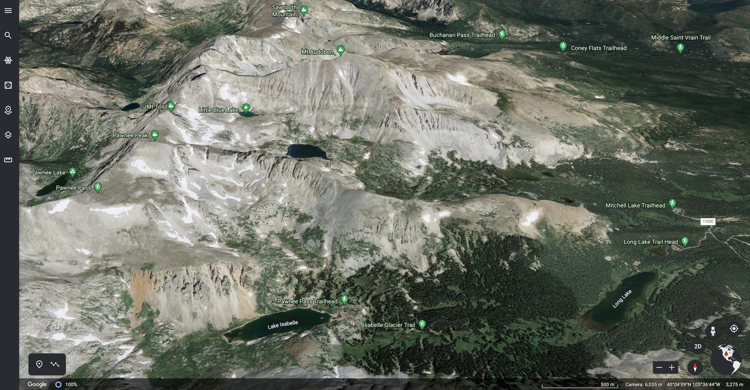 Mt Toll Google Earth Satellite Image