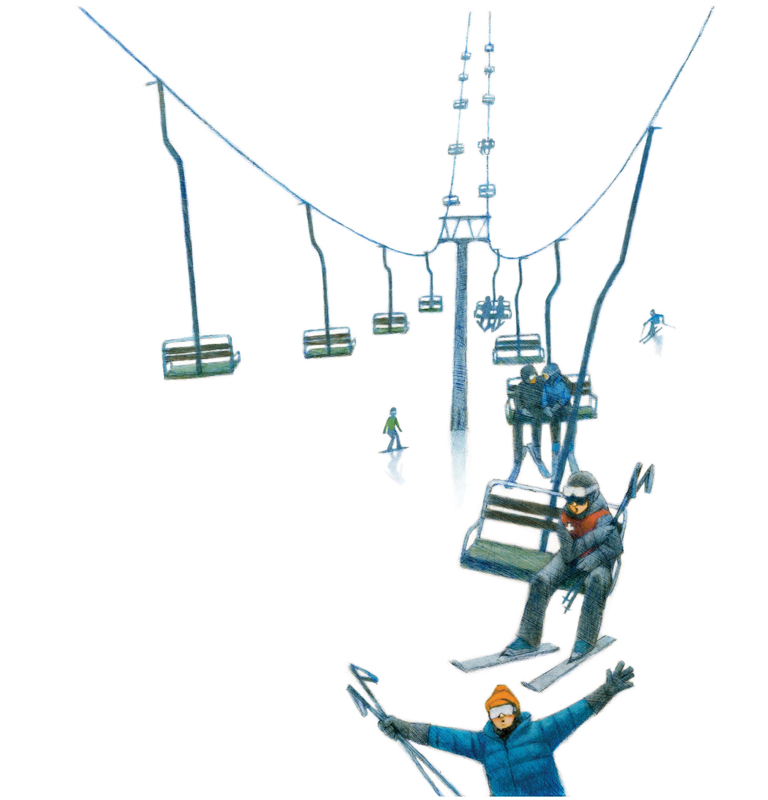 Ski Patrol feature lift jumper