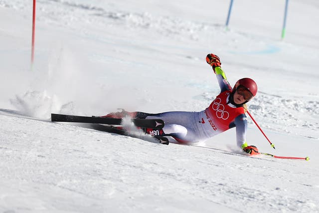 Gunning for Gold, Mikaela Shiffrin Crashes Out of Her First Olympic Race in Beijing