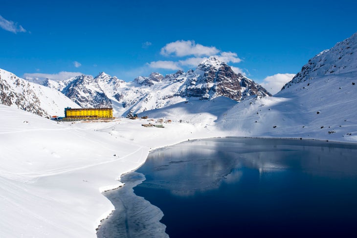 Ski Portillo hotel and lake