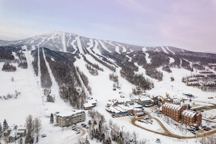 Scenic look at Sugarloaf under purple skies