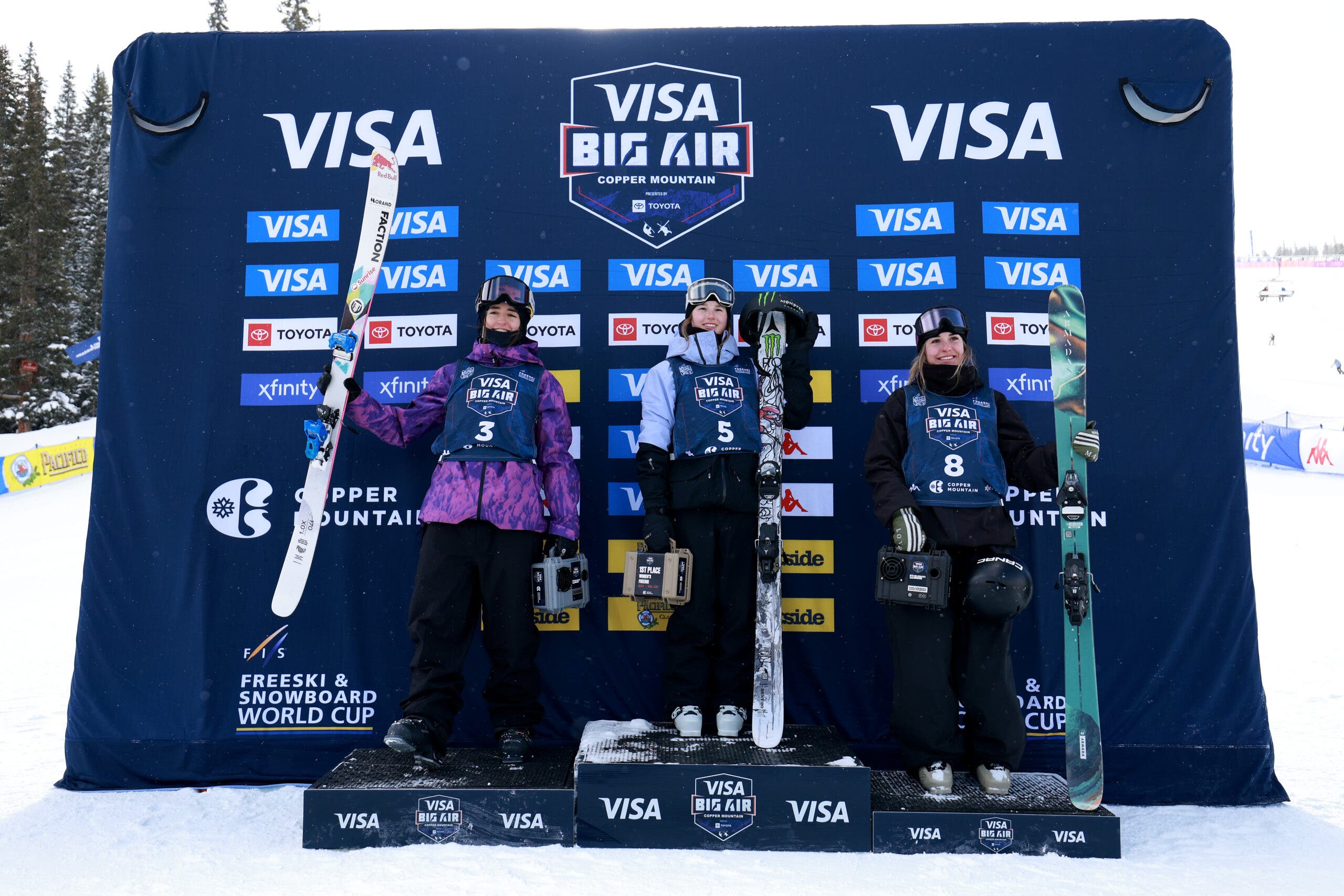 Women's Big Air podium Copper
