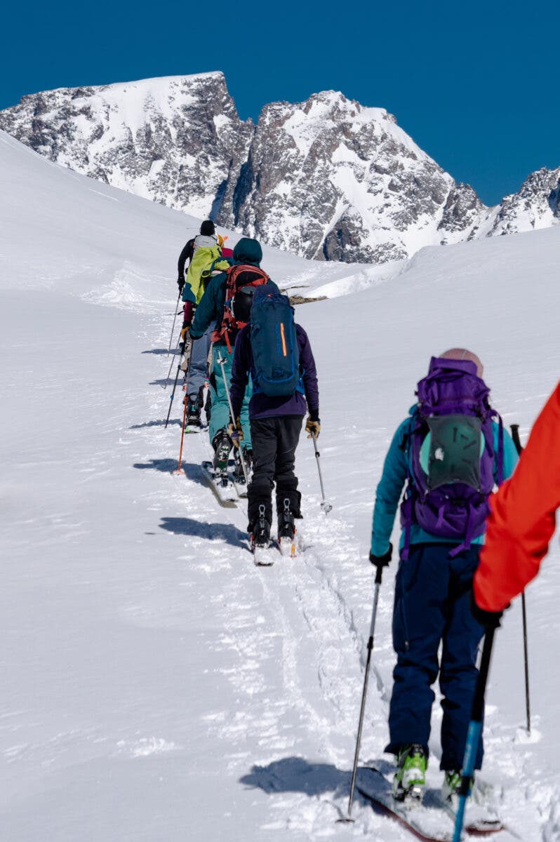 Backcountry skiers in Montana