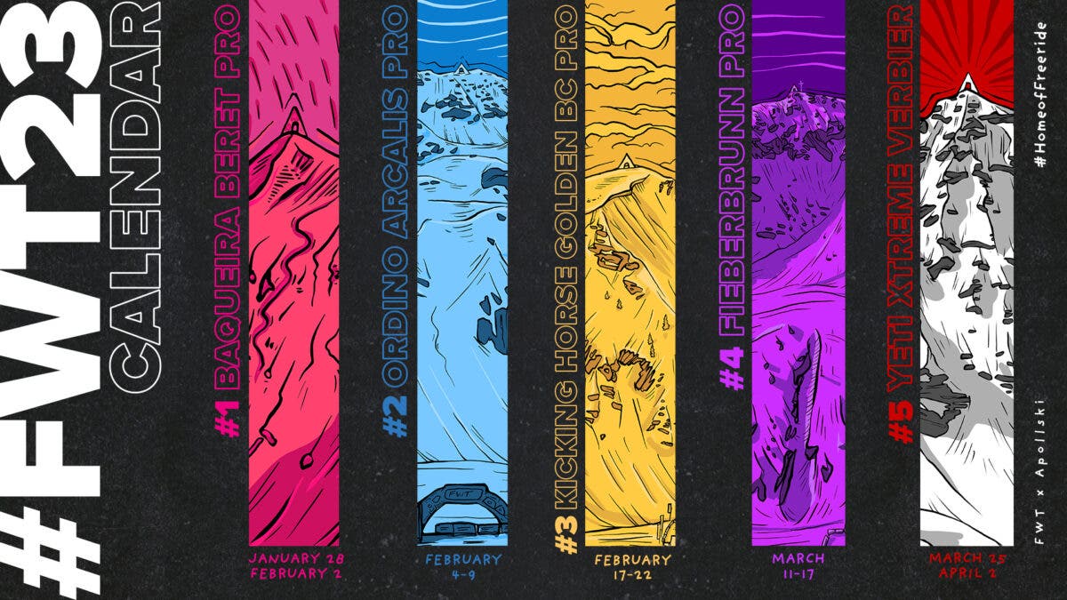 Freeride World Tour 2023 Calendar Poster