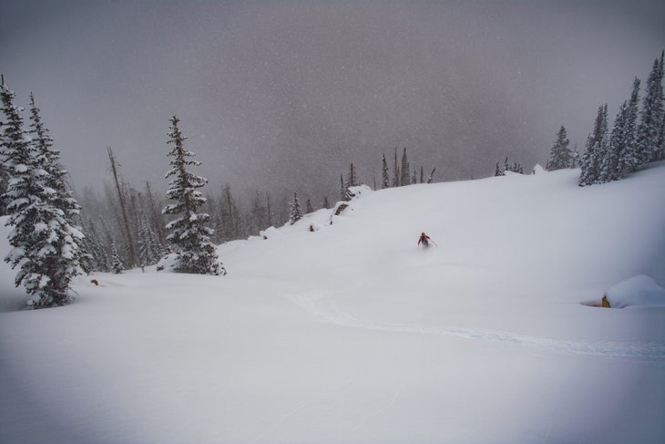 Castle Peak Yurt stormy day