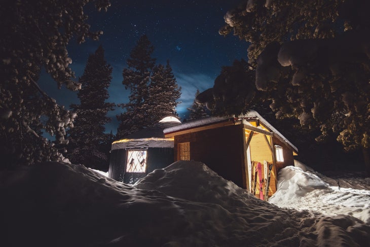 Castle Peak Yurt nighttime