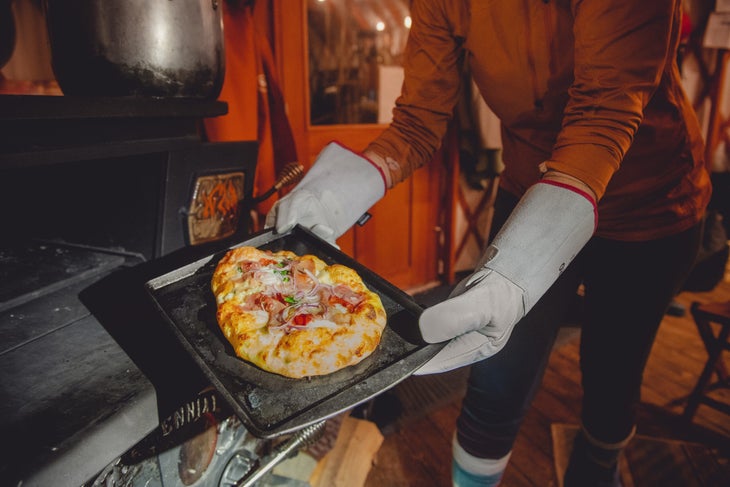 Castle Peak Yurt pizza