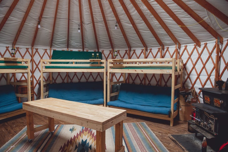 Castle Peak Yurt interior