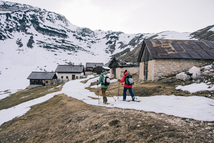 Ski touring in the Dolomites