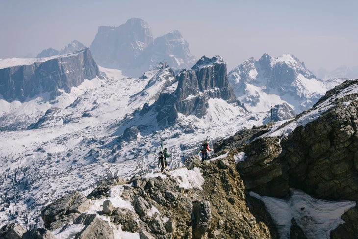 Ski touring the Dolomite Haute Route in Italy