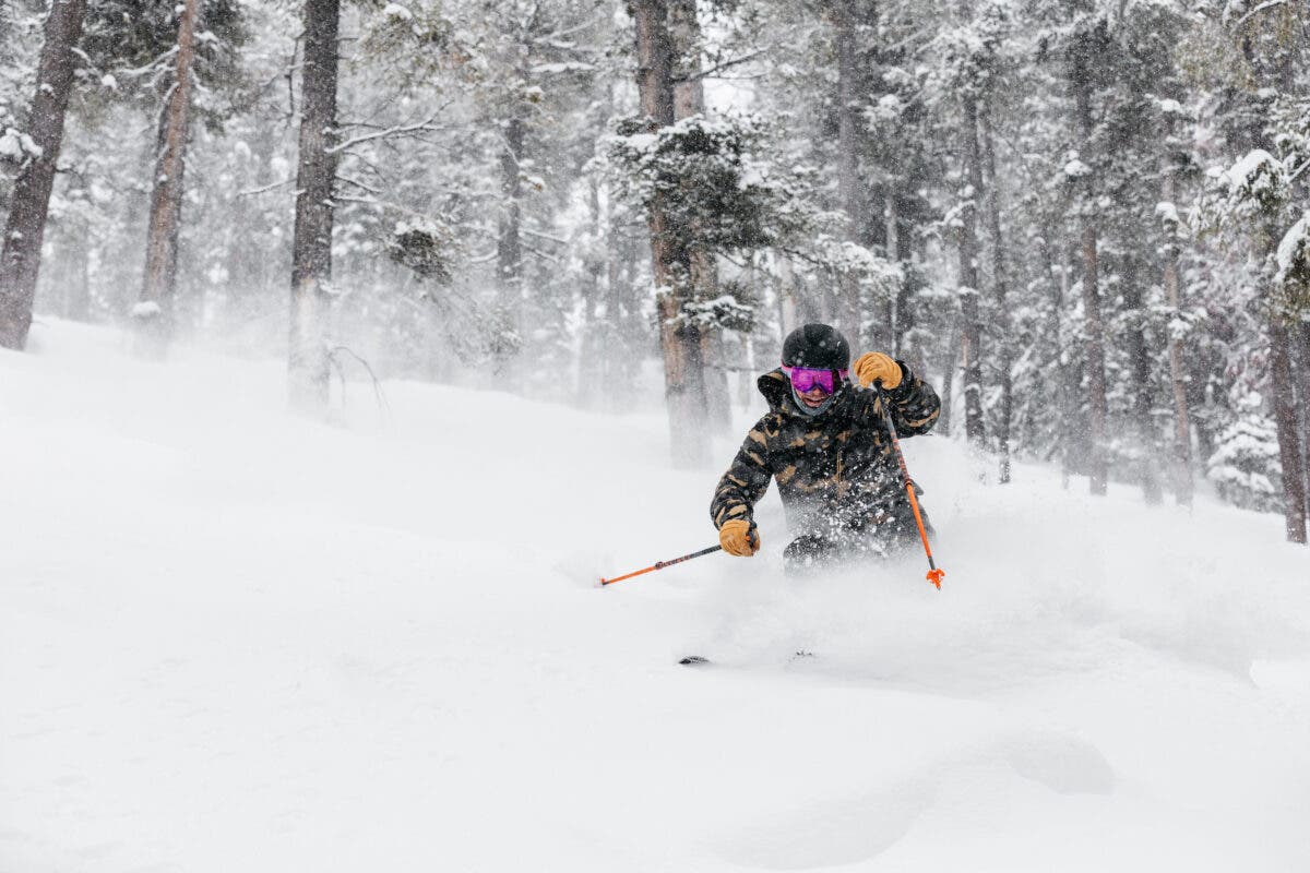 Testing all-mountain wide skis in powder